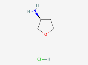 Two-dimensional chemical structure of (3S)-oxolan-3-amine hydrochloride