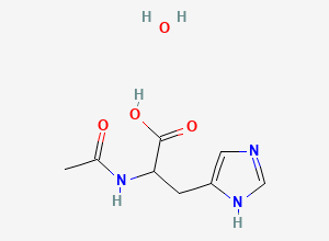 Two-dimensional chemical structure of 2-Acetamido-3-(1H-imidazol-4-yl)propanoic acid hydrate
