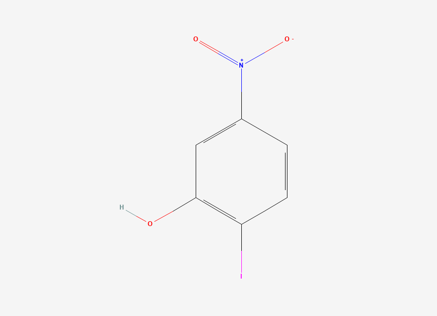 Two-dimensional chemical structure of 2-Iodo-5-nitrophenol