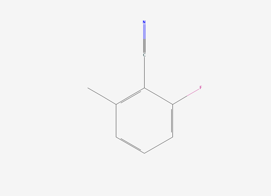 Two-dimensional chemical structure of 2-Fluoro-6-methylbenzonitrile
