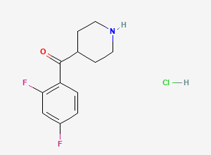Two-dimensional chemical structure of Risperidone Difluorobenzyol Impurity (HCl Salt), CAS 106266-04-0