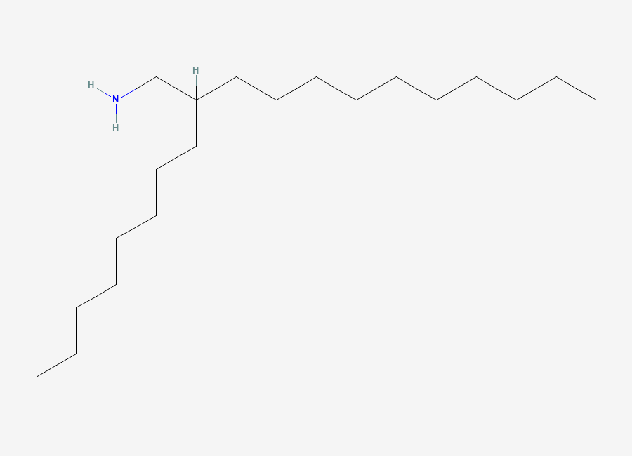 Two-dimensional chemical structure of 2-n-Octyl-1-dodecylamine