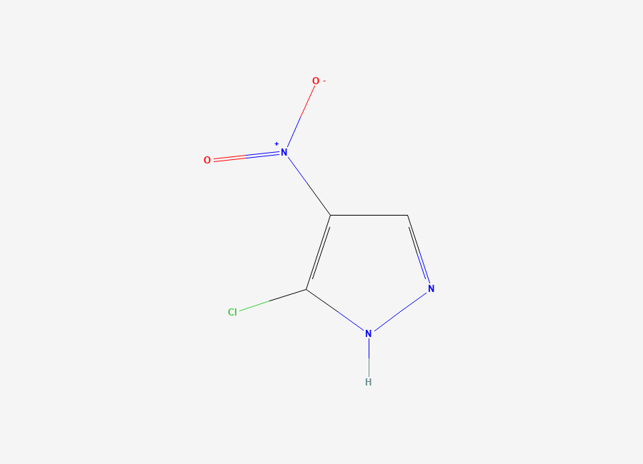 Two-dimensional chemical structure of 3-Chloro-4-nitro-1H-pyrazole