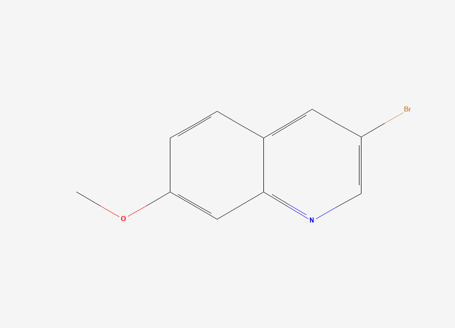 Two-dimensional chemical structure of 3-Bromo-7-methoxyquinoline