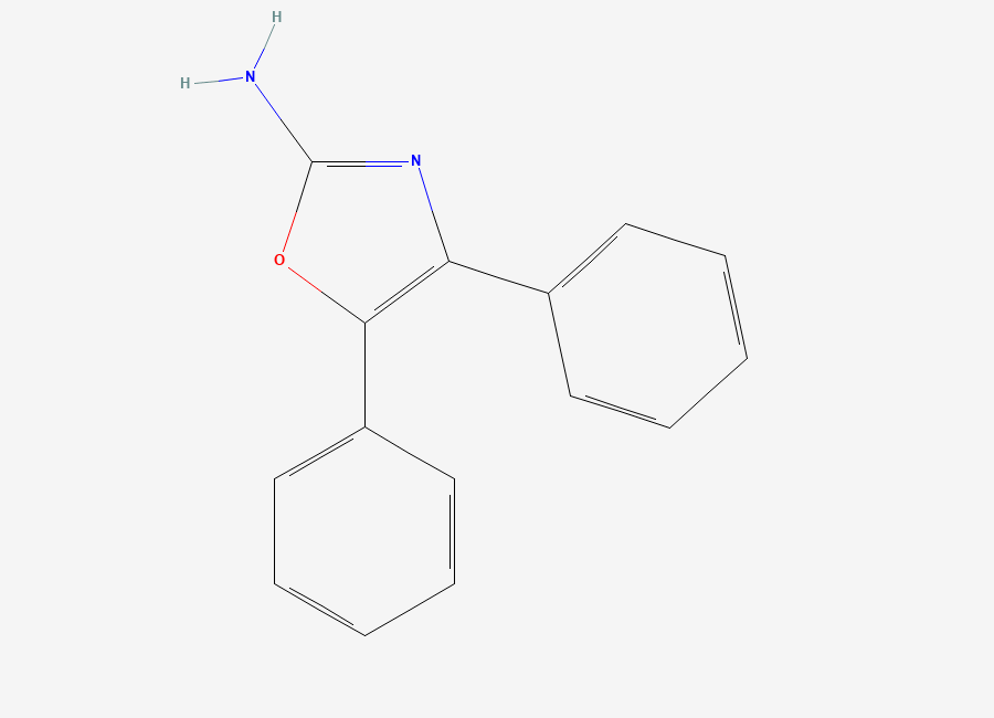Two-dimensional chemical structure of 2-Amino-4,5-diphenyloxazole