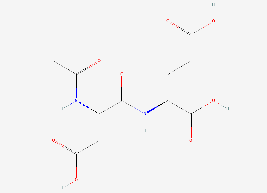 Two-dimensional chemical structure of N-Acetylaspartylglutamic acid