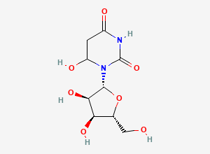 Two-dimensional chemical structure of 6-Hydroxy-5,6-dihydrouridine