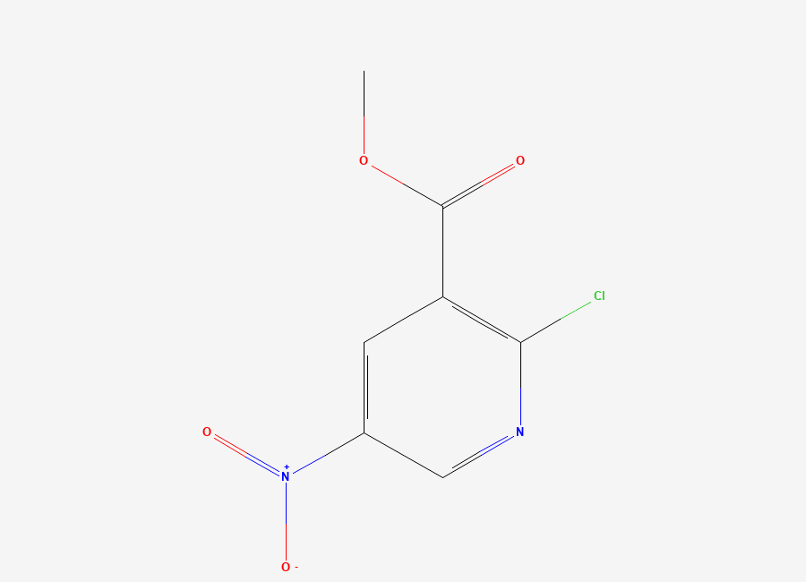Two-dimensional chemical structure of 2-Chloro-5-nitronicotinic acid methyl ester