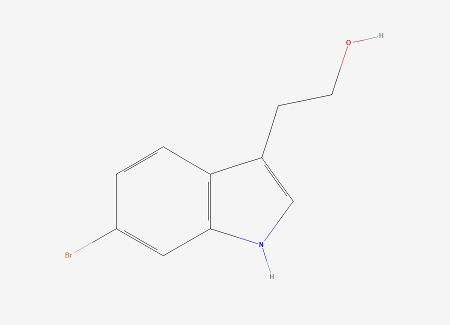 Two-dimensional chemical structure of 2-(6-Bromo-1H-indol-3-yl)ethanol