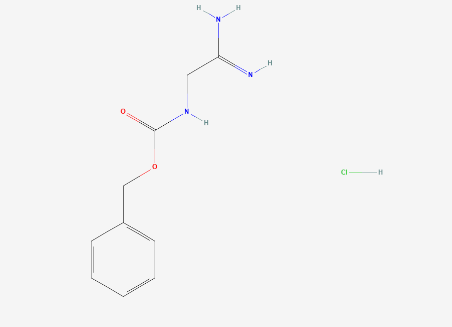 Two-dimensional chemical structure of Benzyl (2-amino-2-iminoethyl)carbamate hydrochloride