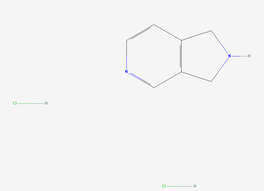 Two-dimensional chemical structure of 1H,2H,3H-pyrrolo(3,4-c)pyridine dihydrochloride