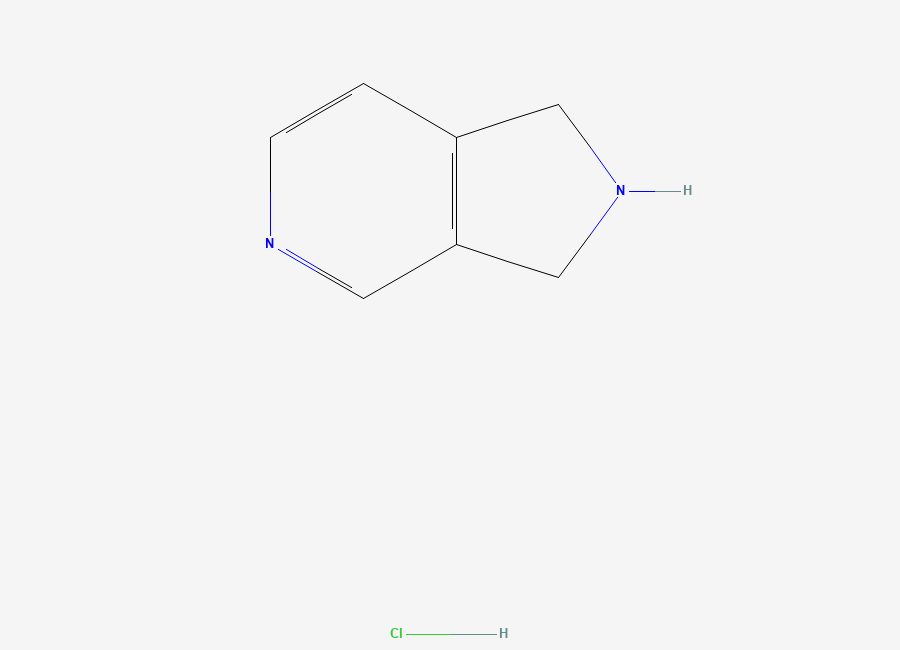 Two-dimensional chemical structure of 2,3-Dihydro-1H-pyrrolo(3,4-c)pyridine--hydrogen chloride (1/1)