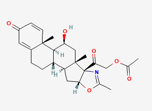 Two-dimensional chemical structure of Deflazacort, CAS 14484-47-0