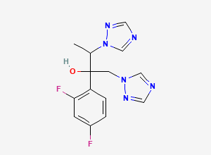 Two-dimensional chemical structure of 1,3-Bis(1H-1,2,4-triazol-1-yl)-2-(2,4-difluorophenyl)-butan-2-ol