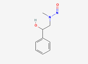Two-dimensional chemical structure of (＋)-alpha-[(Methylnitrosoamino)methyl] benzenemethanol, CAS 72656-46-3
