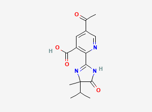 Two-dimensional chemical structure of 5-Acetyl Imazapyr, CAS 113052-10-1
