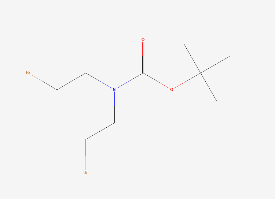 Two-dimensional chemical structure of Tert-butyl bis(2-bromoethyl)carbamate