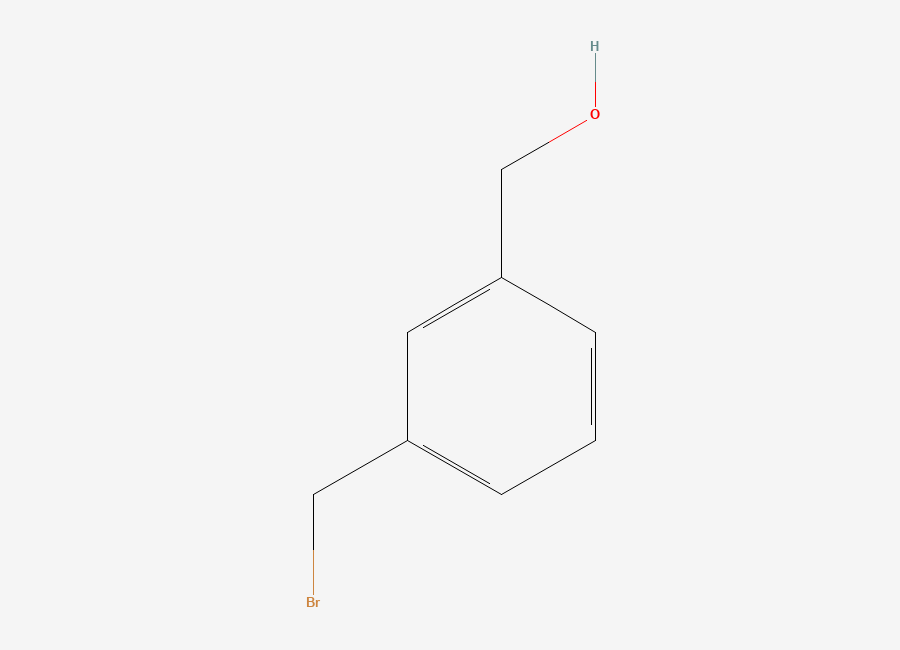Two-dimensional chemical structure of (3-(Bromomethyl)phenyl)methanol
