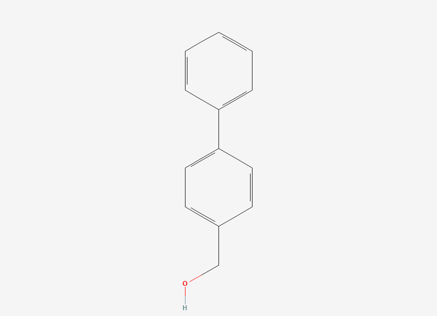 Two-dimensional chemical structure of (1,1'-Biphenyl)-4-methanol