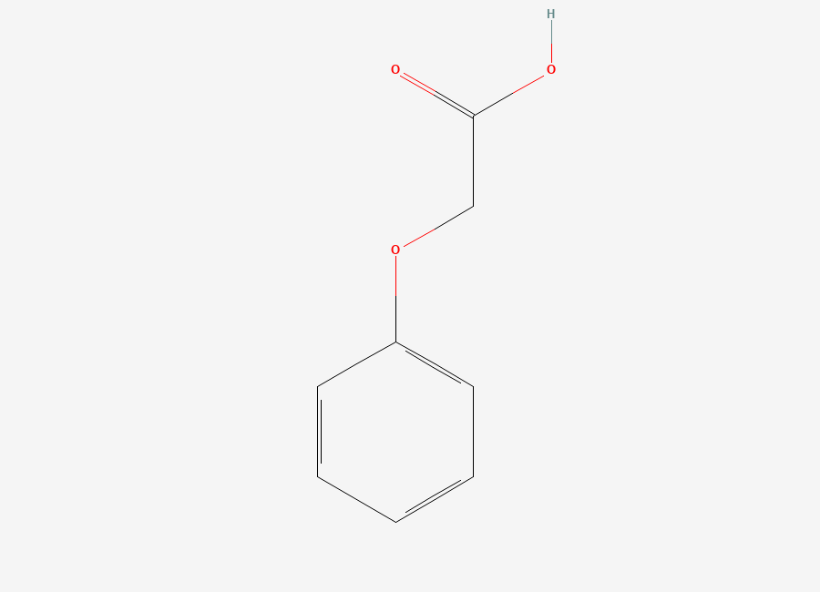 Two-dimensional chemical structure of Phenoxyacetic acid, CAS 122-59-8