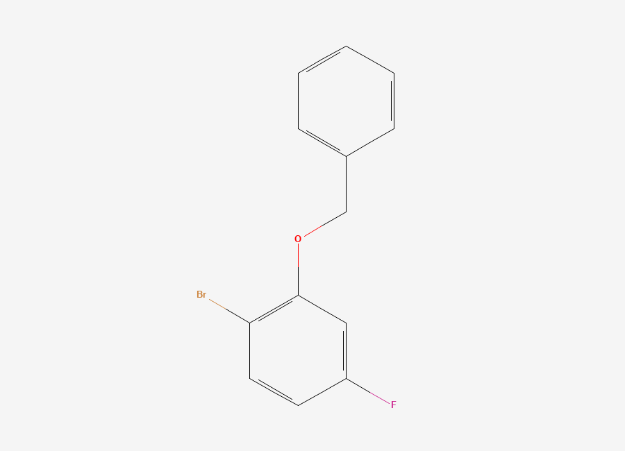 Two-dimensional chemical structure of 2-(Benzyloxy)-1-bromo-4-fluorobenzene