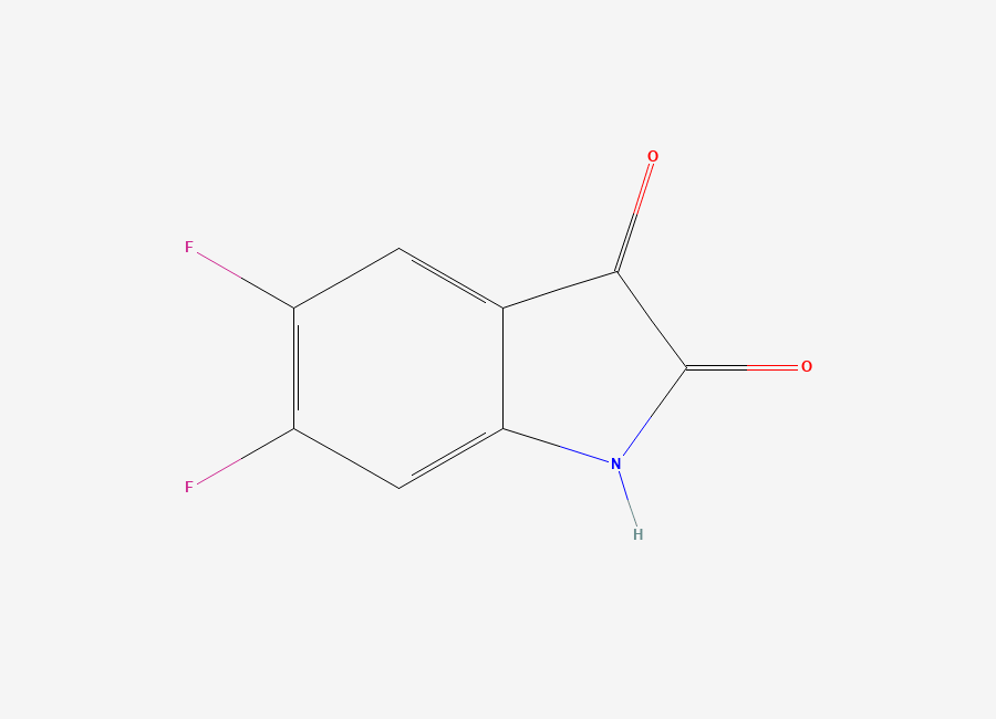 Two-dimensional chemical structure of 5,6-difluoro-2,3-dihydro-1H-indole-2,3-dione
