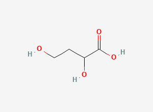 Two-dimensional chemical structure of 2,4-Dihydroxybutanoic Acid, CAS 1518-62-3