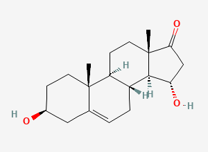 Two-dimensional chemical structure of 15-Hydroxydehydroisoandrosterone