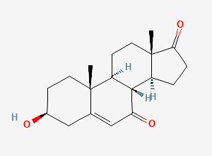 Two-dimensional chemical structure of 7-Keto-dehydroepiandrosterone