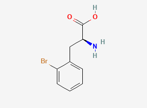 Two-dimensional chemical structure of 2-Bromophenylalanine
