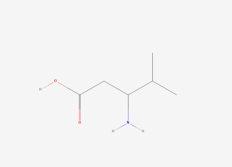 Two-dimensional chemical structure of Beta-Leucine
