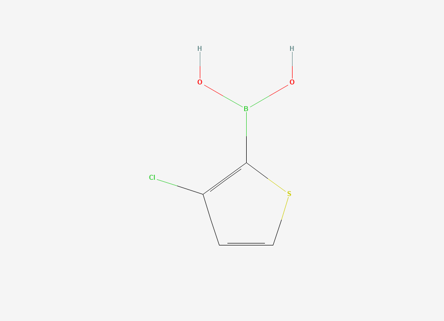 Two-dimensional chemical structure of 3-Chlorothiophene-2-boronic acid