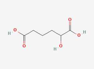 Two-dimensional chemical structure of 2-Hydroxyadipic acid