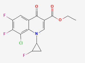 Two-dimensional chemical structure of Sitafloxacin Impurity F