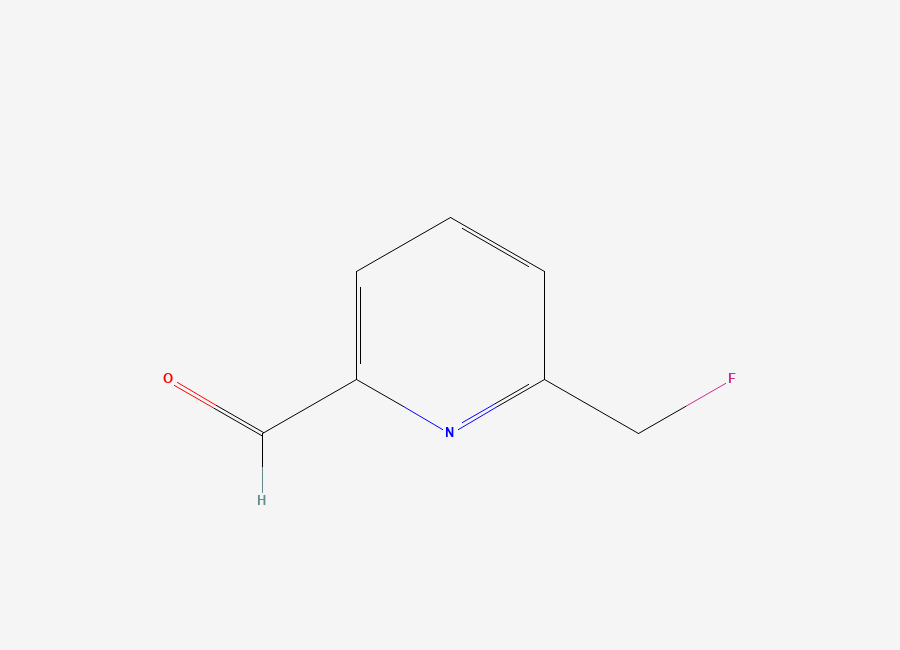 Two-dimensional chemical structure of 6-(Fluoromethyl)picolinaldehyde