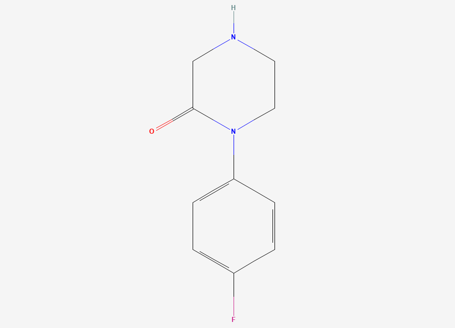 Two-dimensional chemical structure of 1-(4-Fluorophenyl)piperazin-2-one