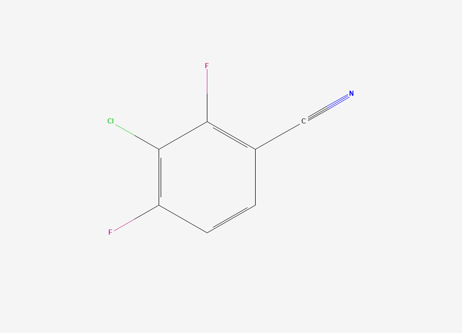 Two-dimensional chemical structure of 3-Chloro-2,4-difluorobenzonitrile