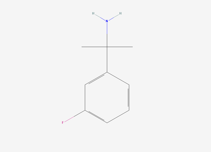 Two-dimensional chemical structure of 3-Fluoro-alpha,alpha-dimethylbenzenemethanamine