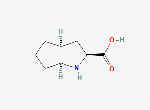 Two-dimensional chemical structure of 2-Azabicyclo(3.3.0)octane-3-carboxylic acid
