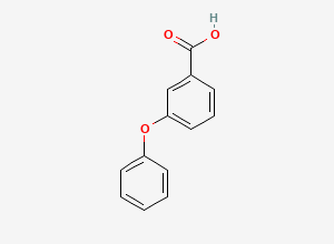 Two-dimensional chemical structure of 3-Phenoxybenzoic acid, CAS 3739-38-6