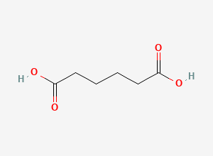 Two-dimensional chemical structure of Adipic Acid, CAS 124-04-9