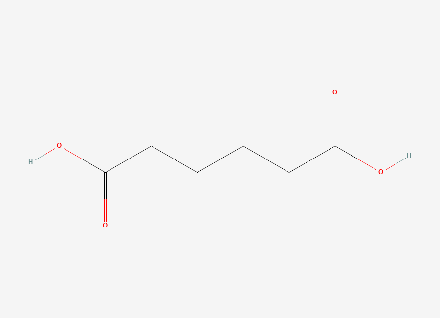 Two-dimensional chemical structure of Adipic Acid, CAS 124-04-9
