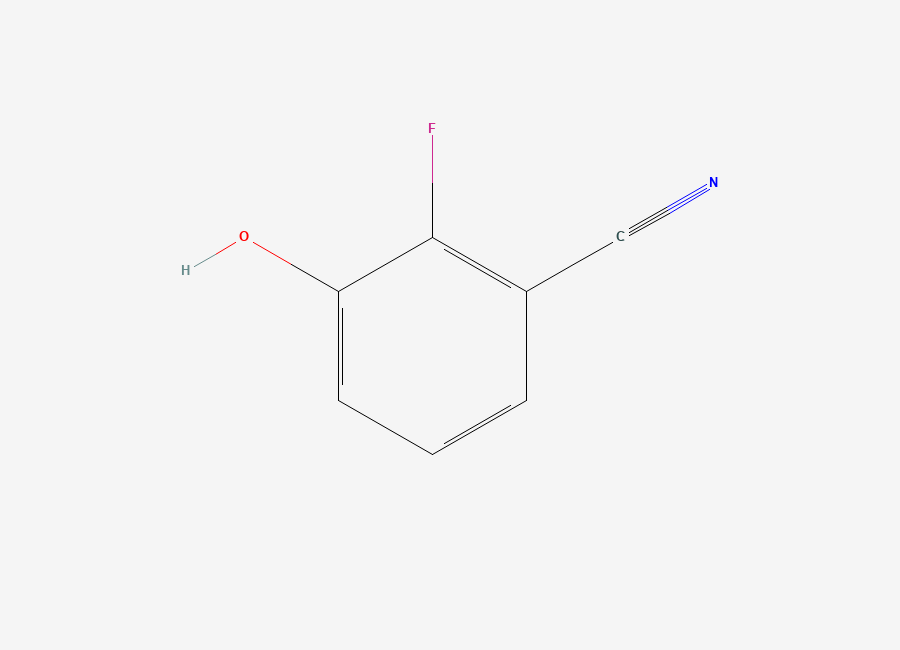 Two-dimensional chemical structure of 2-Fluoro-3-hydroxybenzonitrile