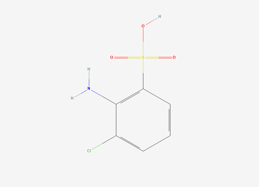 Two-dimensional chemical structure of 2-Amino-3-chlorobenzene-1-sulfonic acid