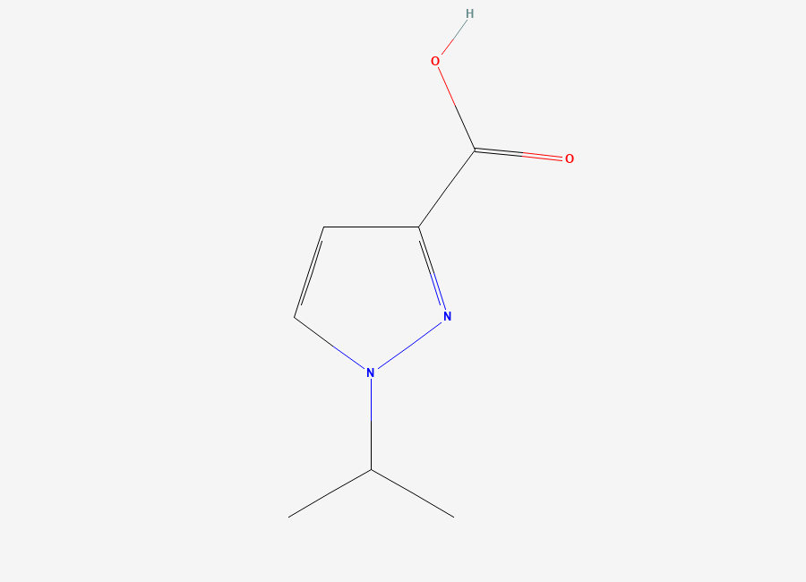 Two-dimensional chemical structure of 1-(Propan-2-yl)-1H-pyrazole-3-carboxylic acid