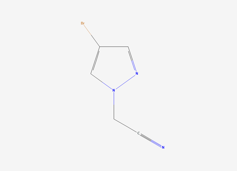 Two-dimensional chemical structure of 2-(4-bromo-1H-pyrazol-1-yl)acetonitrile