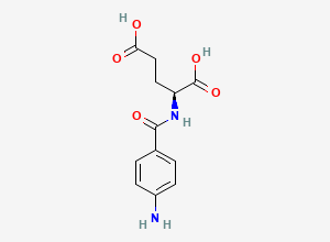 Two-dimensional chemical structure of Folic Acid EP Impurity A / 4-Aminobenzoylglutamic Acid / Methotrexate EP Impurity K/ Levofolinate EP Impurity A, CAS 4271-30-1