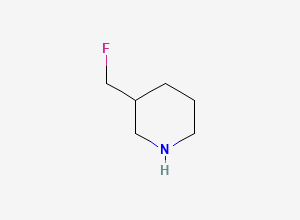 Two-dimensional chemical structure of 3-(Fluoromethyl)piperidine