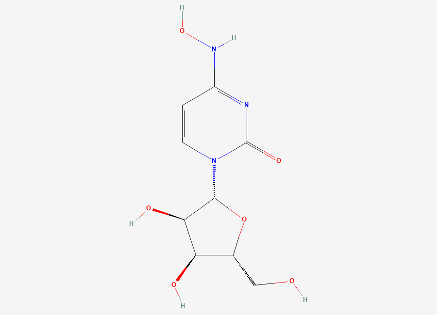 Two-dimensional chemical structure of N(4)-hydroxycytidine, CAS 3258-02-4