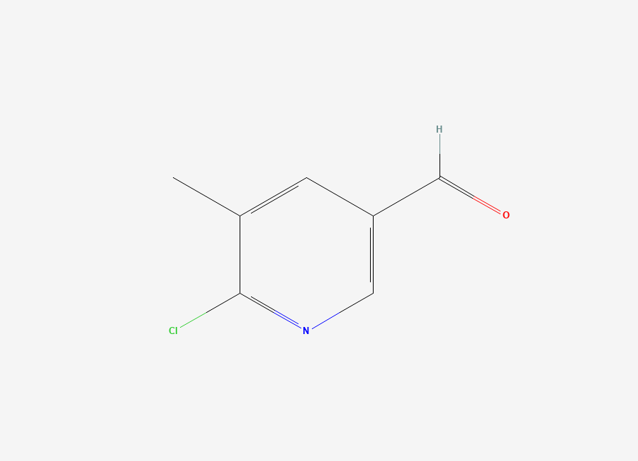 Two-dimensional chemical structure of 6-Chloro-5-methylpyridine-3-carbaldehyde